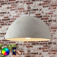 Подвесной светильник Lindby Smart из бетона Carolle, RGB LED цена и информация | Люстры | 220.lv