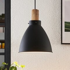 Lindby Trebale piekaramā lampa, melna, viens gaismas avots цена и информация | Люстры | 220.lv