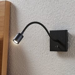 Mayar LED sienas lasīšanas lampa ar elastīgu rokturi, melna цена и информация | Настенные светильники | 220.lv