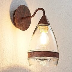 Millina stikla sienas lampa, rūsas brūna cena un informācija | Griestu lampas | 220.lv