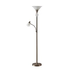 Niķeļa krāsas Dunja LED stāvlampa ar lasīšanas lampu цена и информация | Торшеры | 220.lv