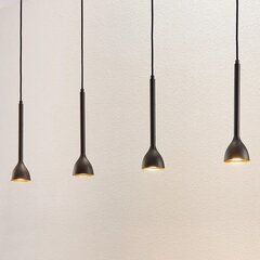 Nordwin piekaramā lampa, 4 spuldzes, melns un zelts cena un informācija | Piekaramās lampas | 220.lv