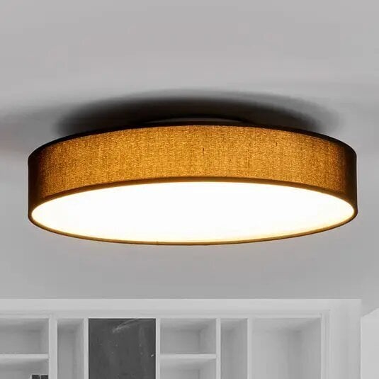 Saira LED auduma griestu lampa, 40 cm, melna цена и информация | Griestu lampas | 220.lv