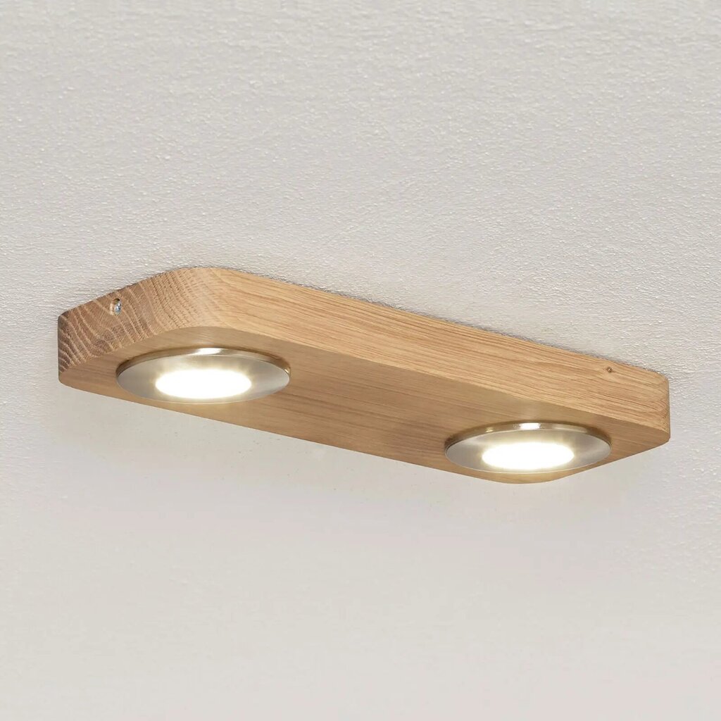 Sunniva LED griestu lampa ar dabīgā koka dizainu cena un informācija | Griestu lampas | 220.lv