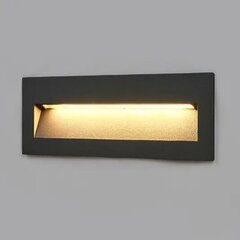 Tumšs Loya LED padziļināts apgaismojums, piestiprināts pie sienas ārpusē cena un informācija | Āra apgaismojums | 220.lv