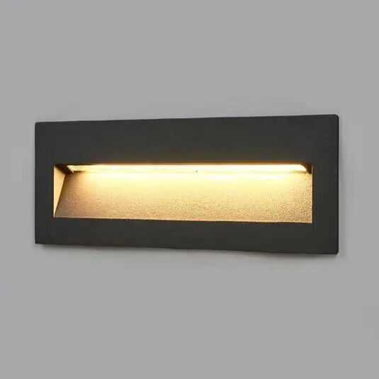 Tumšs Loya LED padziļināts apgaismojums, piestiprināts pie sienas ārpusē цена и информация | Āra apgaismojums | 220.lv