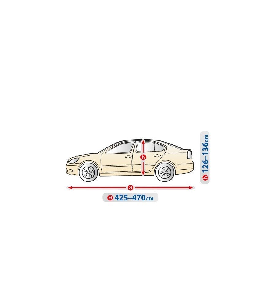 Trīsslāņu Sedana auto virsbūves pārvalks 425-470cm L Kegel-Blazusiak 5-4322-241-2092 cena un informācija | Auto piederumi | 220.lv