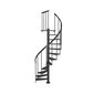 Spirālveida kāpnes DOLLE CALGARY Diametrs Ø 120 cm. Antracits cena un informācija | Kāpnes | 220.lv