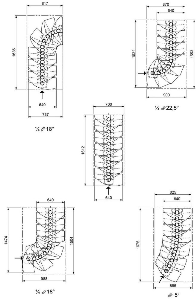 Moduļu kāpnes DOLLE Rome. Komplektā augstums 222-276 cm цена и информация | Kāpnes | 220.lv