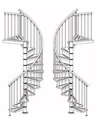 Винтовая лестница DOLLE GARDENSPIN / TORONTO, диаметр Ø 155 см. Высота комплекта:246 - 286 cм цена и информация | Лестницы | 220.lv