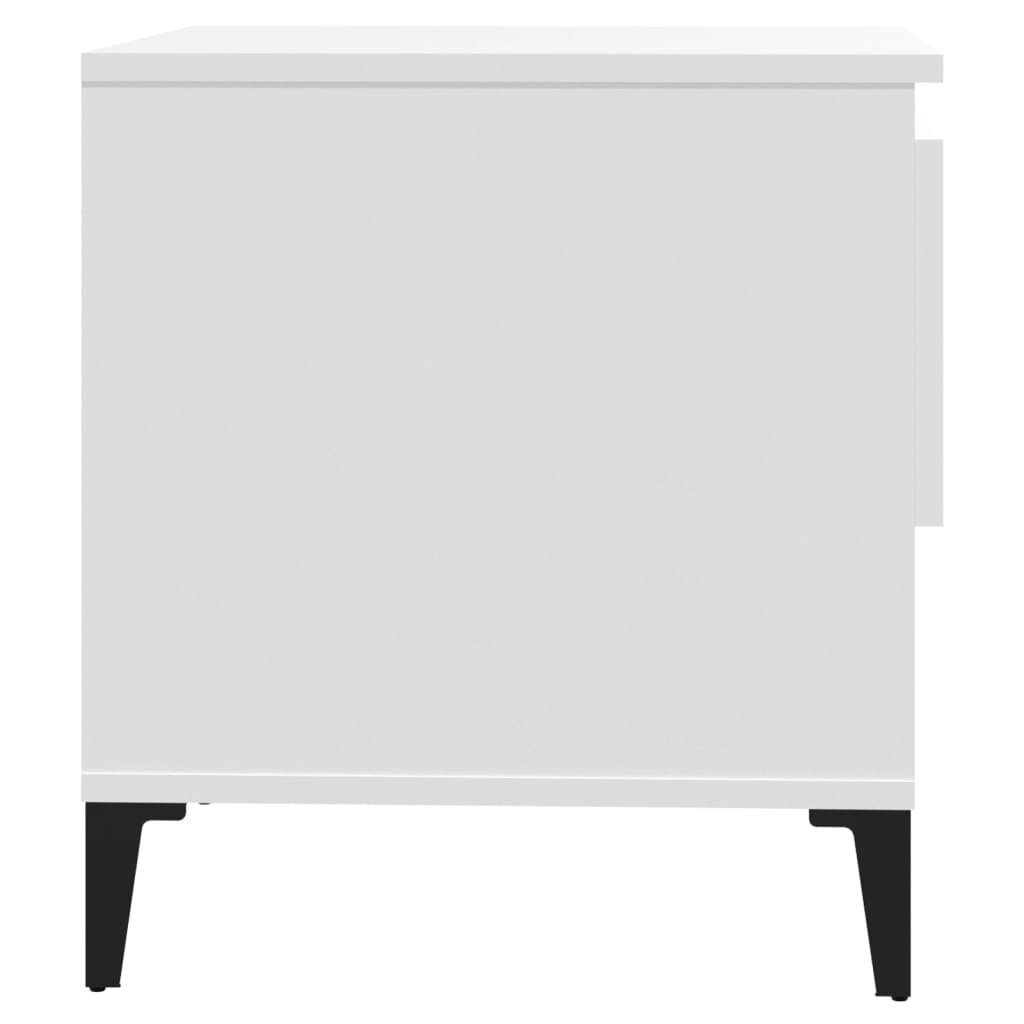 vidaXL galdiņi, 2 gab., balti, 50x46x50 cm, inženierijas koks cena un informācija | Žurnālgaldiņi | 220.lv