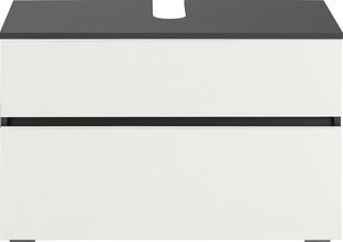 Нижний шкафчик для ванной Notio Living Wessel 80, темно-серый / белый цена и информация | Шкафчики для ванной | 220.lv