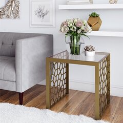 Sānu galdiņš CosmoLiving by Cosmopolitan Juliette Side Table, zelta krāsas cena un informācija | Žurnālgaldiņi | 220.lv