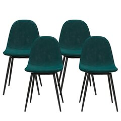 Набор из 4-х обеденных стульев Calvin, зеленый цвет цена и информация | Стулья для кухни и столовой | 220.lv