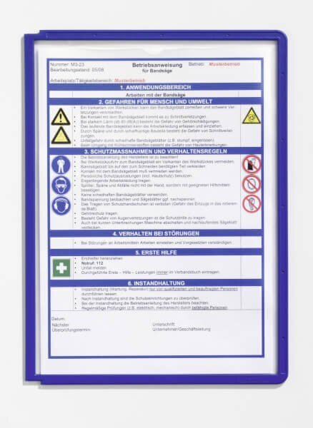 A4 rāmji dokumentu skapjiem Sherpa Durable, 5 gab., zili cena un informācija | Kancelejas preces | 220.lv