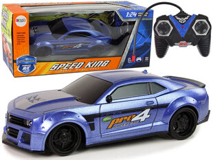 Lean toys Ātrs sporta automobilis R/C Blue 1:24 Speed ​​​​King cena un informācija | Rotaļlietas zēniem | 220.lv