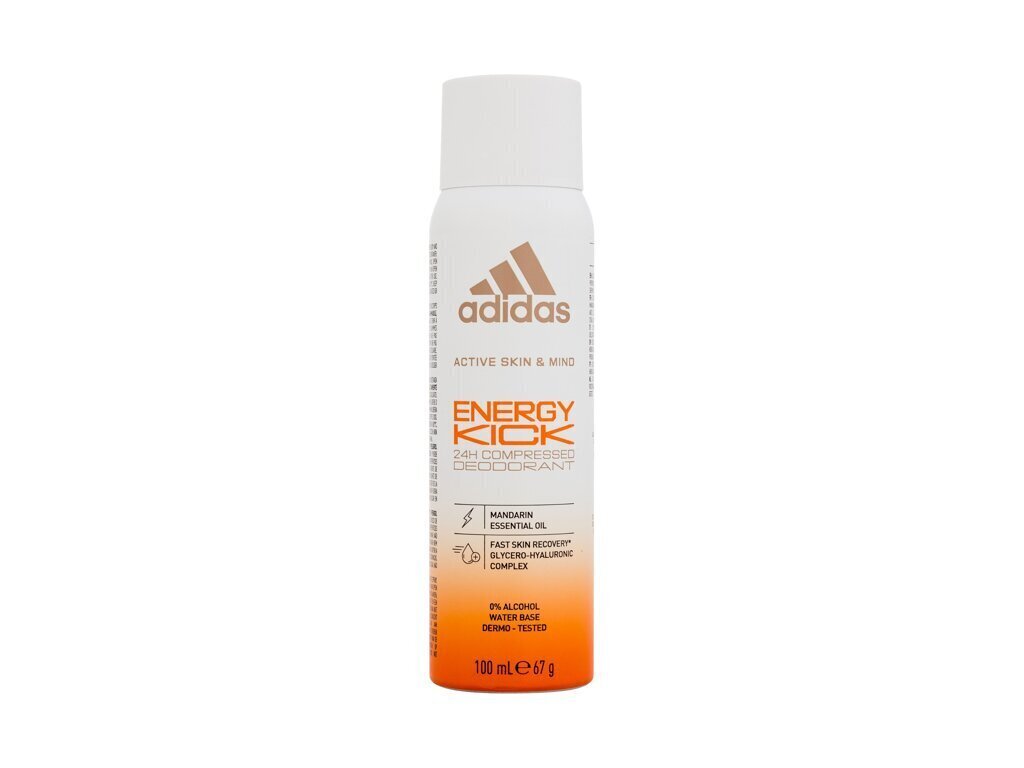 Izsmidzināms dezodorants Adidas Energy Kick 24 st., 100 ml цена и информация | Dezodoranti | 220.lv