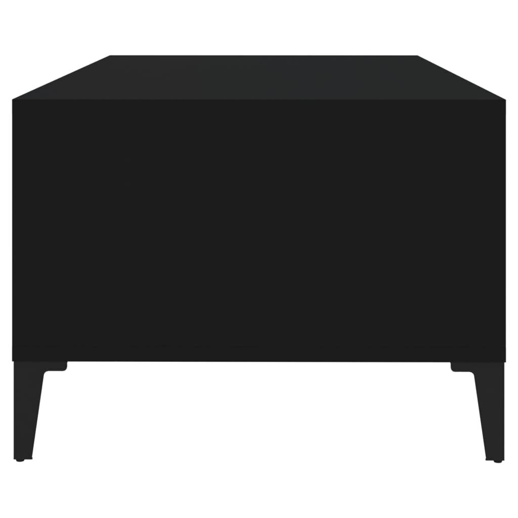 vidaXL kafijas galdiņš, melns, 90x50x36,5 cm, inženierijas koks cena un informācija | Žurnālgaldiņi | 220.lv