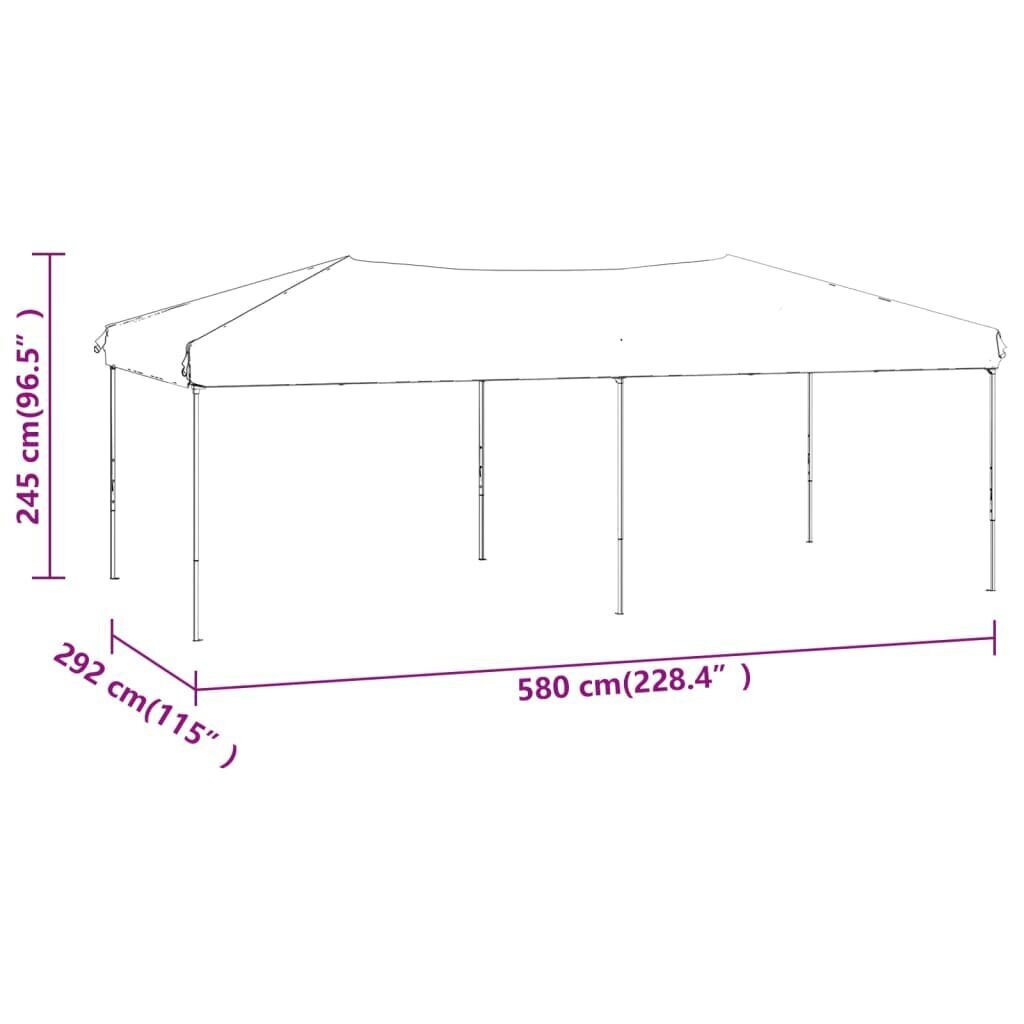 Saliekama pasākumu telts, 3x6m, melns cena un informācija | Dārza nojumes un lapenes | 220.lv