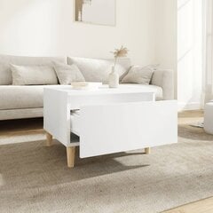 vidaXL galdiņš, balts, 50x46x35 cm, inženierijas koks cena un informācija | Žurnālgaldiņi | 220.lv