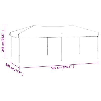 Saliekama pasākumu telts, 3x6m, krēmkrāsas cena un informācija | Dārza nojumes un lapenes | 220.lv