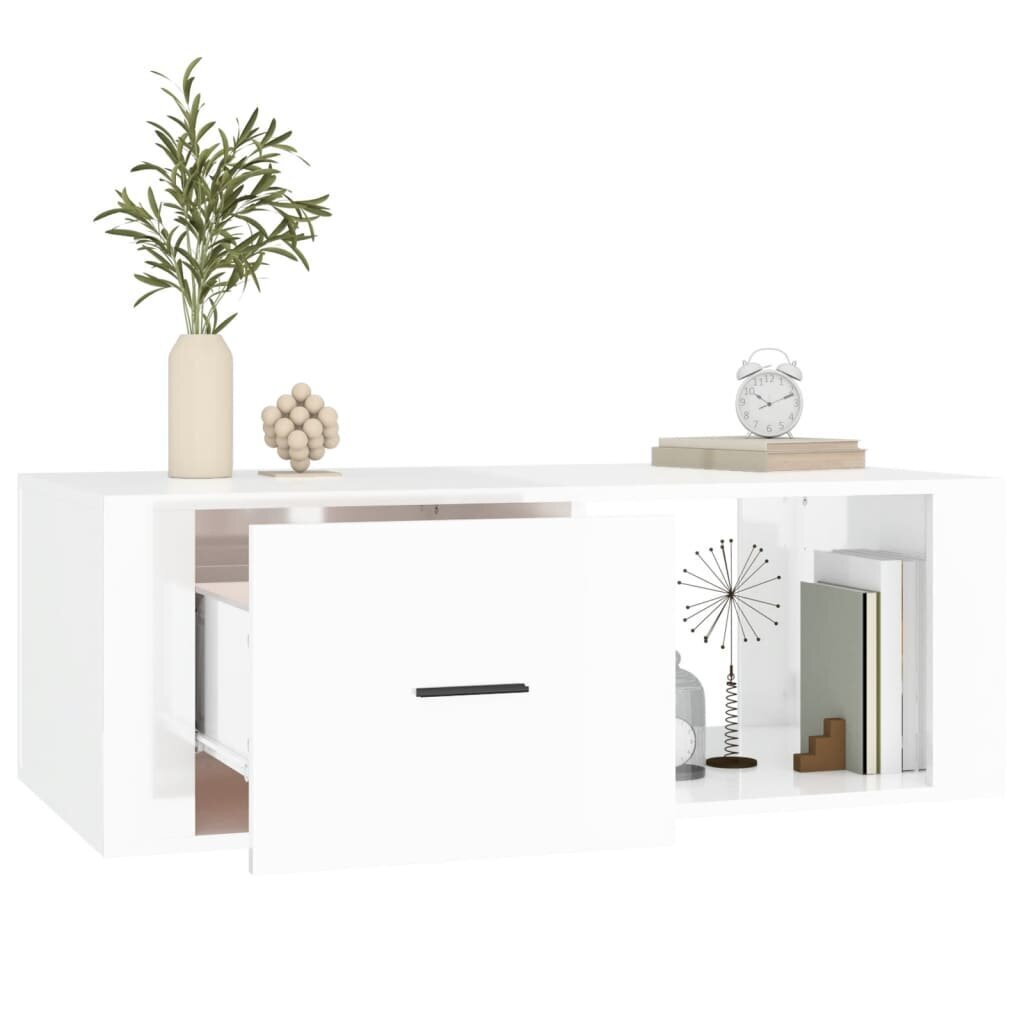 vidaXL kafijas galdiņš, balts, 100x50,5x35 cm, inženierijas koks cena un informācija | Žurnālgaldiņi | 220.lv