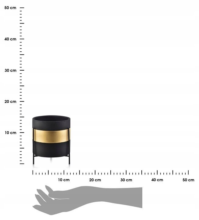 Puķu pods uz statīva 12 x 11,7 cm daudzkrāsaina keramika cena un informācija | Ziedu statīvi, puķu podu turētāji | 220.lv