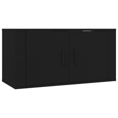 vidaXL sienas TV skapītis, 80x34,5x40 cm, melns cena un informācija | TV galdiņi | 220.lv