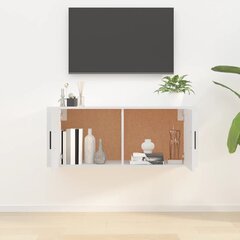 vidaXL sienas TV skapītis, balts, 100x34,5x40 cm цена и информация | Тумбы под телевизор | 220.lv