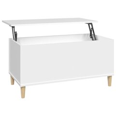 vidaXL kafijas galdiņš, balts, 90x44,5x45 cm, inženierijas koks cena un informācija | Žurnālgaldiņi | 220.lv