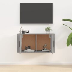 vidaXL sienas TV skapītis, pelēcīga ozolkoka krāsa, 80x34,5x40 cm cena un informācija | TV galdiņi | 220.lv
