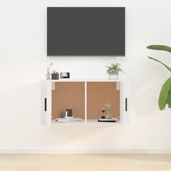 vidaXL sienas TV skapītis, spīdīgi balts, 80x34,5x40 cm цена и информация | Тумбы под телевизор | 220.lv