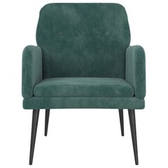 vidaXL atpūtas krēsls, tumši zaļš, 62x79x79 cm, samts cena un informācija | Atpūtas krēsli | 220.lv