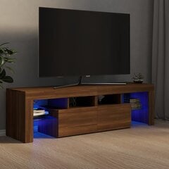 TV skapis ar LED, brūns ozols, 140x36,5x40cm цена и информация | Журнальные столики | 220.lv