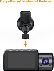 VANTRUE atjaunina N4/ X4S/ N2S/ T3 Auto DASHCAM kameras piesūcekņu pozu ar C tipa USB portu un GPS detektoru (ātrums, pozīcija, maršruts), derīgs Windows un Mac cena un informācija | Auto video reģistratori | 220.lv