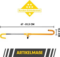 Preteksa stūre riteņa spīle izturīgs zādzību drošinātājs, kas izgatavots no sacietējuša tērauda - stūre automašīnai, automašīnai, kravas automašīnai - dzeltenas barjeras joslai, kas pagarināma no 67 līdz 81,5 cm cena un informācija | Auto piederumi | 220.lv