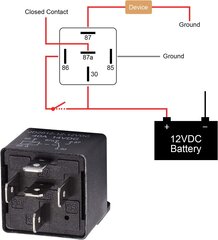 EHDIS 2 штуки Relais 12V 40A 5 PIN -CAR RELAIS MOTO SPDT SCHütz Relais Switch Электричество, автомобильные переключатели стартеры Motorrelais Model № цена и информация | Авто принадлежности | 220.lv