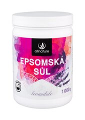 Sāls Allnature Epsomo ar lavandu, 1000 g цена и информация | Масла, гели для душа | 220.lv