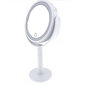 Kosmētikas spogulis Benson, LED sensors, regulējams, divpusējs, balts cena un informācija | Kosmētikas somas, spoguļi | 220.lv
