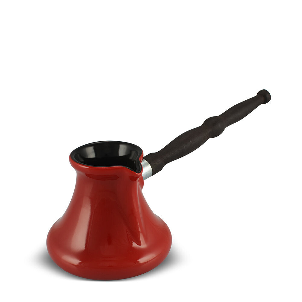 Keramikas kafijas turka, katliņš turku kafijai, cezva, ibrik, 250 ml, sarkanā krāsa cena un informācija | Kafijas kannas, tējkannas | 220.lv