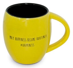 Керамическая кружка со смайликом  «Счастье» для чая, кофе и других напитков, объем 300 мл цена и информация | Стаканы, фужеры, кувшины | 220.lv