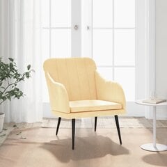 vidaXL atpūtas krēsls, krēmkrāsas, 63x76x80 cm, samts цена и информация | Кресла в гостиную | 220.lv