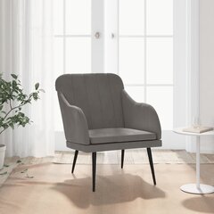 vidaXL atpūtas krēsls, tumši pelēks, 63x76x80 cm, samts цена и информация | Кресла для отдыха | 220.lv