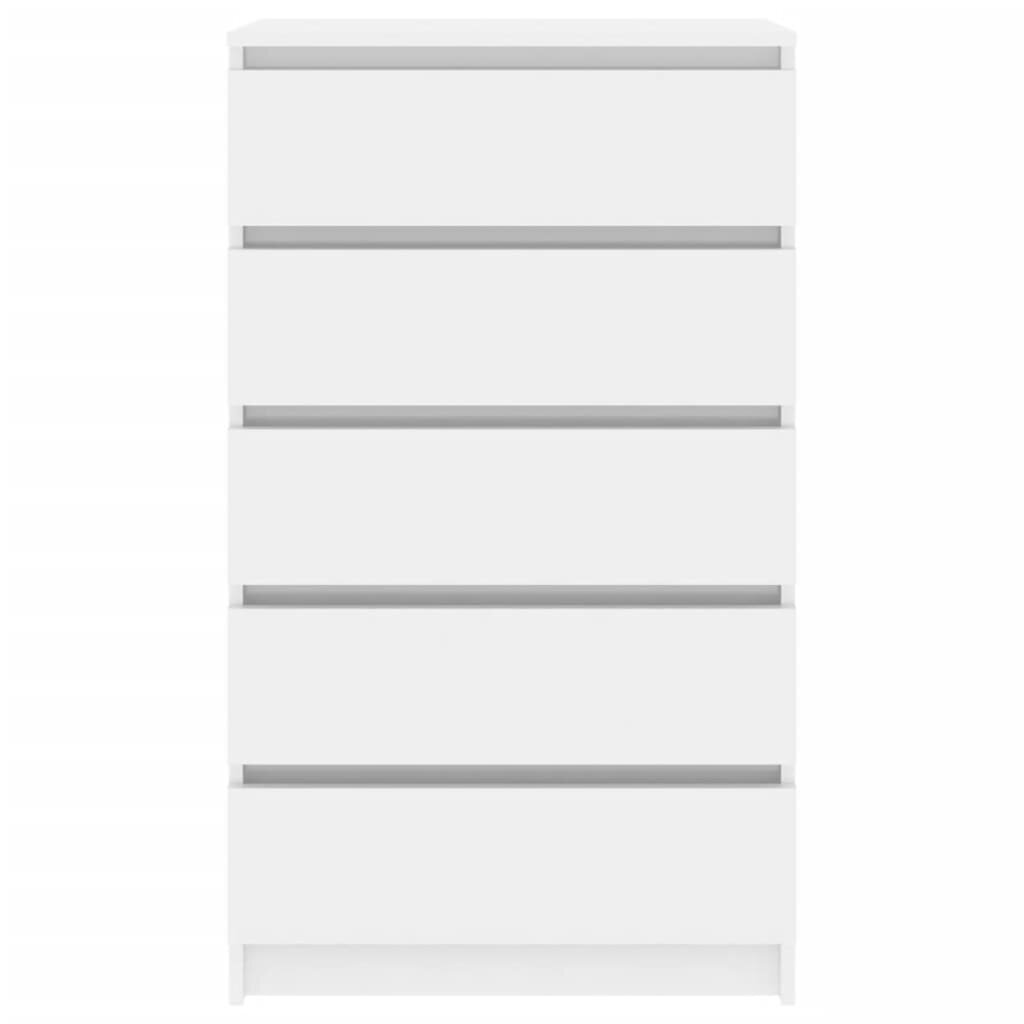 vidaXL sienas skapītis, spīdīgi balts, 60x36x103 cm, inženierijas koks cena un informācija | Kumodes | 220.lv