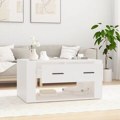 vidaXL kafijas galdiņš, balts, 80x50x40 cm, inženierijas koks cena un informācija | Žurnālgaldiņi | 220.lv