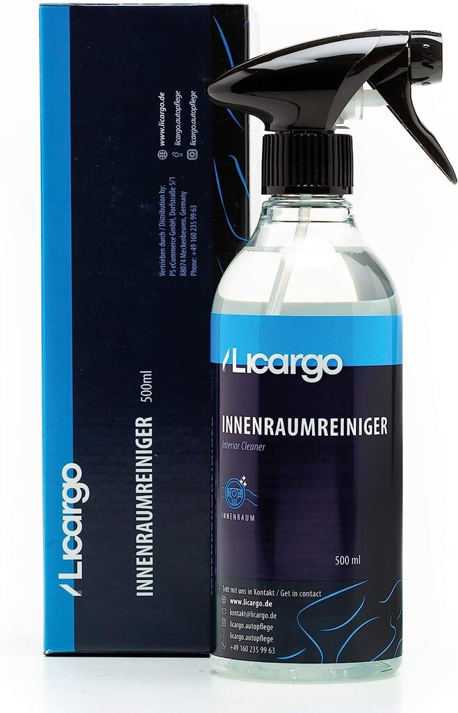 Licargo® interjera tīrītāja automašīna (500 ml) - kabīnes tīrītājs pH neitrāls - poru dziļuma tīrība plastmasas, polsterējuma, ādas iekšējā tīrītāja, kabīnes kopšanas automašīnai, iekšējā tīrītāja cena un informācija | Auto ķīmija | 220.lv