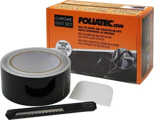 Foliatec Chrome Out Set, Black Glossy цена и информация | ПОЛКА-ОРГАНИЗАТОР ДЛЯ ТЕЛЕФОНА В АВТОМОБИЛЬ | 220.lv