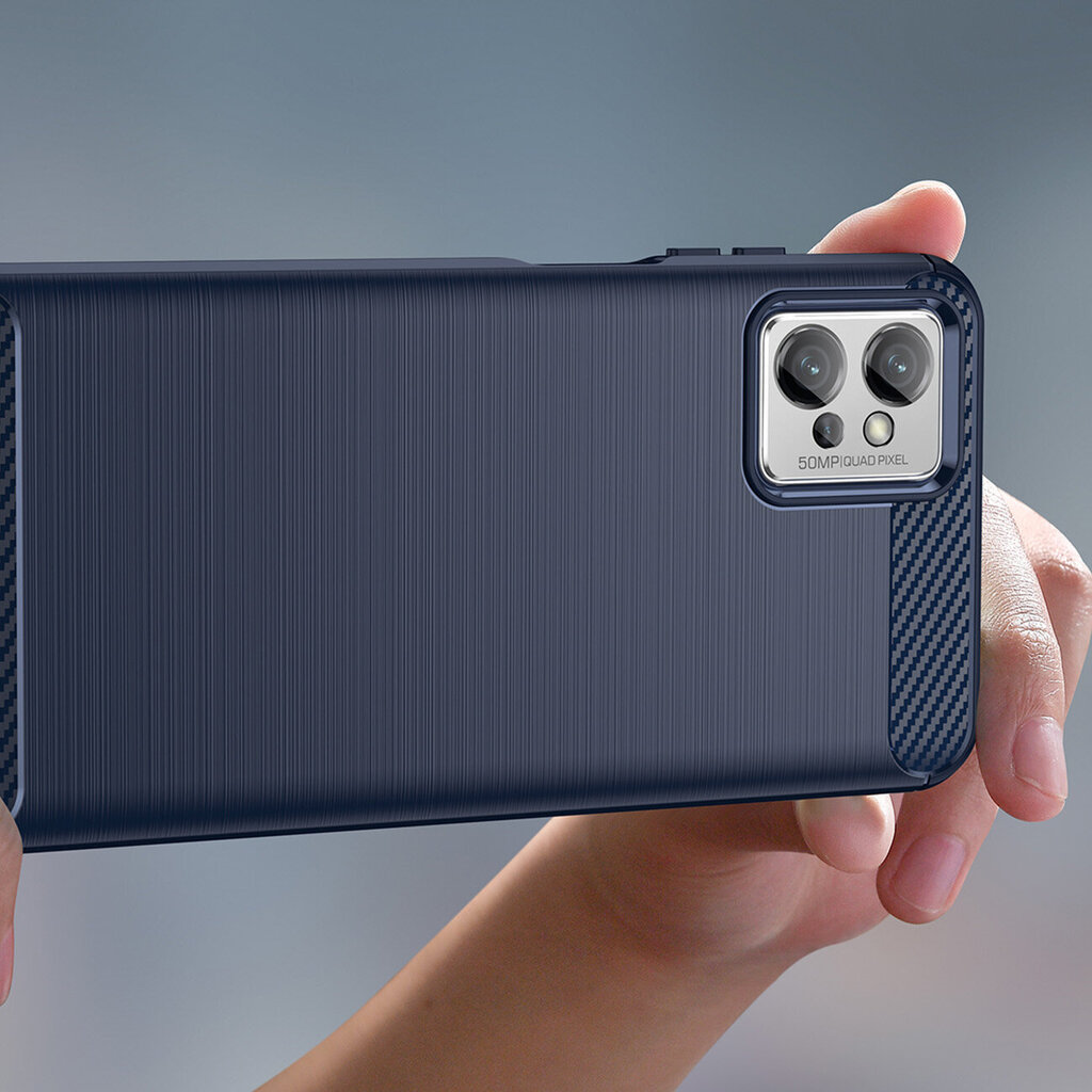 Carbon Case piemērots Xiaomi Redmi Note 11E /Redmi 10 5G / Redmi 10 Prime+ 5G / Poco M4 5G, zils cena un informācija | Telefonu vāciņi, maciņi | 220.lv