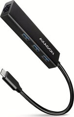 Axagon HMC-GL3A SuperSpeed USB-C hub + gigabit LAN цена и информация | Адаптеры и USB разветвители | 220.lv