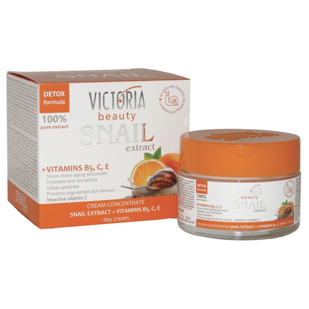 Dienas krēms ar gliemežu ekstraktu, 50 ml Victoria Beauty cena un informācija | Sejas krēmi | 220.lv